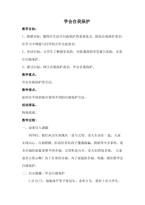 第16课《学会自我保护》教案3-【北师大版】心理健康二年级下册
