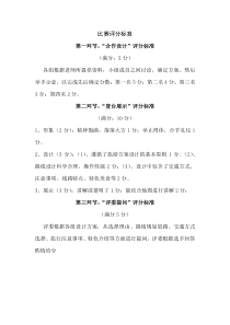 《第三节 学习与探究——设计一个旅游方案》比赛评分标准-中图版地理七年级下册