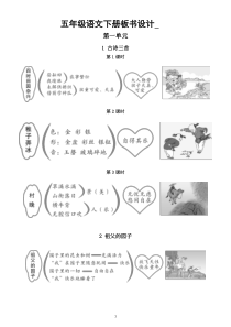 小学语文部编版五年级下册全册板书设计（2023春）