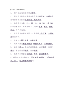 七年级上册地理第1、2章​必考点及思维导图