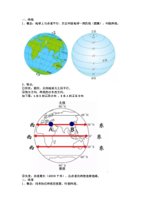 七年级上册地理期中重要考点：经纬网和经纬线