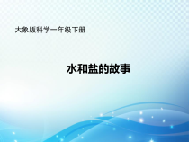 【大象版】科学一年级下册-1.2《水和盐的故事》优质课PPT课件1