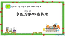【大象版】科学一年级下册-1.3《水能溶解哪些物质》优质课PPT课件3