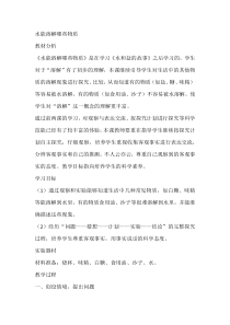 【大象版】科学一年级下册-1.3《水能溶解哪些物质》教学设计5