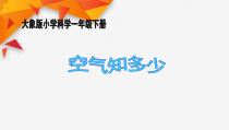 【大象版】科学一年级下册-4.1《空气知多少》PPT课件（共11页）