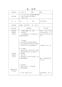 北师大版书法四年级上册《第7课 木字旁》教学设计3