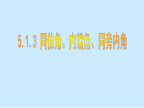 5.1.3 《同位角、内错角、同旁内角》PPT课件2-七年级下册数学人教版