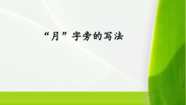 北师大版书法四年级下册《第3课 月字旁》PPT课件3
