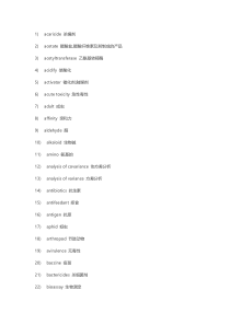 英语专题之农药学词汇