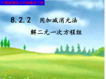 8.2.2（1）《用加减法解二元一次方程组》PPT课件8-七年级下册数学人教版