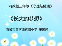 小学三年级【鄂教版】心理健康 第一课《长大的梦想》PPT课件2