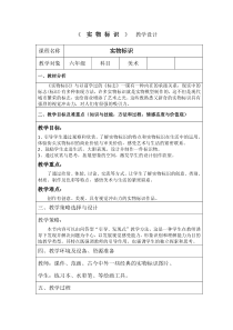 小学美术【苏少版】六年级上册《第17课　实物标识》教学设计1