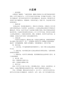 【北京版】一年级体育《第二节 小足球》教学设计1