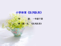 【北京版】一年级体育《第一节 队列和体操队形》PPT课件1
