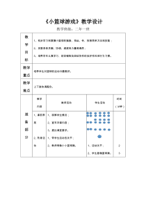 【北京版】二年级体育《第一节 小篮球》教学设计5