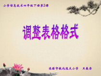 信息技术【大连理工版】四年级下册《调整表格格式》PPT课件 (3)