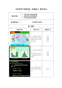 《第二节 世界的气候类型》教学设计2-中图版地理八年级上册