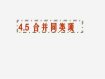 《4.5 合并同类项》PPT课件1-七年级上册数学浙教版