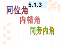 《1.2 同位角、内错角、同旁内角》PPT课件1-七年级下册数学浙教版