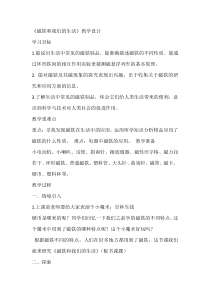 科学【教科版】二年级下册1.7《磁铁和我们的生活》教学设计9