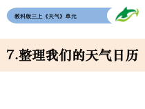 科学【教科版】三年级上册3-7《整理我们的天气日历》PPT课件2(共13页)