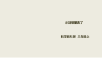 科学【新教科版】三年级上册1.1《水到哪里去了》PPT课件
