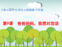 心理健康【大象版】六年级第9课《爸爸妈妈 我想对您说》PPT课件4