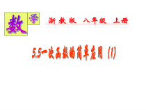 《5.5 一次函数的简单应用》PPT课件3-八年级上册数学浙教版