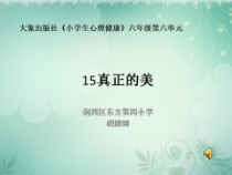 心理健康【大象版】六年级第15课《真正的美》PPT课件1