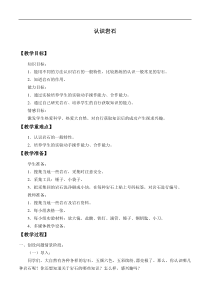 科学【青岛版】（六年制）三年级上册12《认识岩石》教案