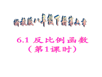 《6.1 反比例函数》PPT课件2-八年级下册数学浙教版