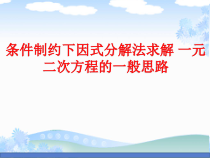 《因式分解法、直接开平方法、配方法》PPT课件1-八年级下册数学浙教版