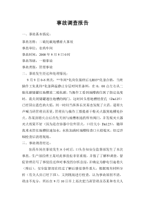 事故调查报告 