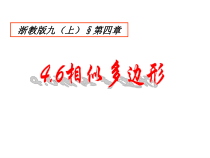 《4.6 相似多边形》PPT课件1-九年级上册数学浙教版