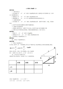 《1.1 锐角三角函数》教学设计2-九年级下册数学浙教版