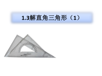 《1.3 解直角三角形》PPT课件2-九年级下册数学浙教版