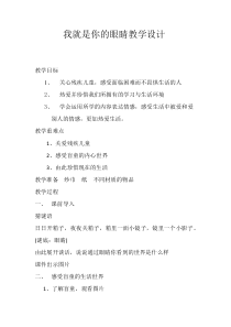 艺术【教科版】二年级下册7.1《我就是你的眼睛》教案1