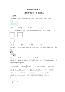 中考数学一轮复习《图形的初步认识》导向练习（含答案）