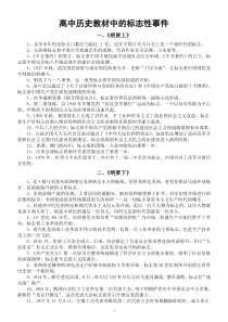 高中历史部编教材中的标志性事件汇总（共五部分）