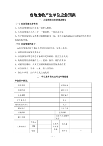 危险废物产生单位应急预案