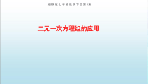 《1.3二元一次方程组的应用（1）》PPT课件2-七年级下册数学湘教版