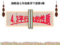 《4.3 平行线的性质》PPT课件2-七年级下册数学湘教版