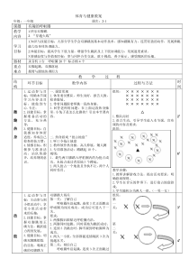 体育【科学版】小学一年级《第25课 跳跃：立定跳远》教学设计2