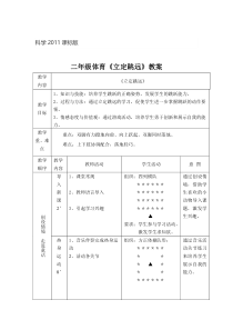 体育【科学版】小学二年级《第27课 跳跃：立定跳远》教学设计6