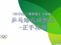 体育【科学版】小学六年级《乒乓球：攻球游戏》PPT课件1