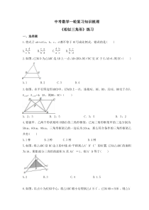 中考数学一轮复习知识梳理《相似三角形》练习 (含答案)