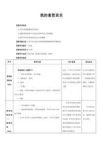 心理健康【鲁画报版】三年级3《我的喜怒哀乐》教案