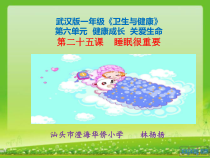 健康教育【武汉版】一年级第二十五课《睡眠很重要4》PPT课件