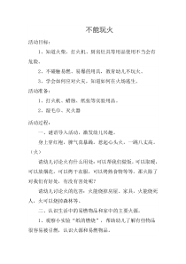 健康教育【武汉版】一年级第十二课《不能玩火7》教案