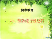 健康教育【武汉版】二年级第二十八课《预防流行性感冒4》PPT课件